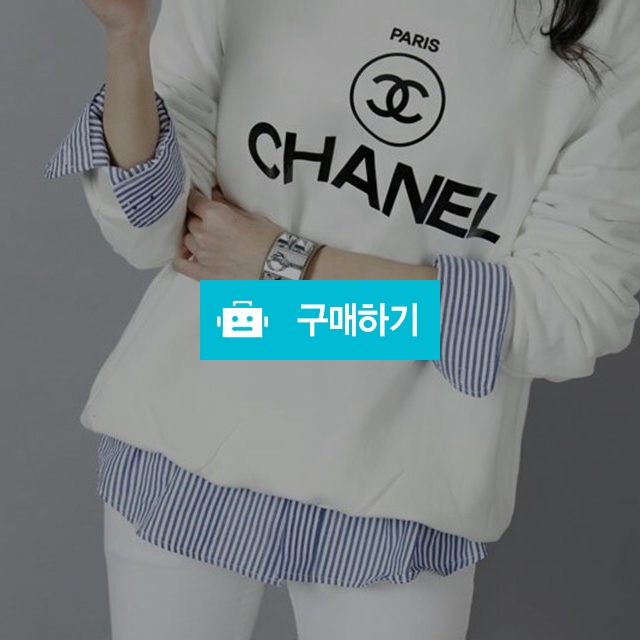 chanel  logo sweat shirt - 화이트   (남여공용) (49) / 스타일멀티샵 / 디비디비 / 구매하기 / 특가할인