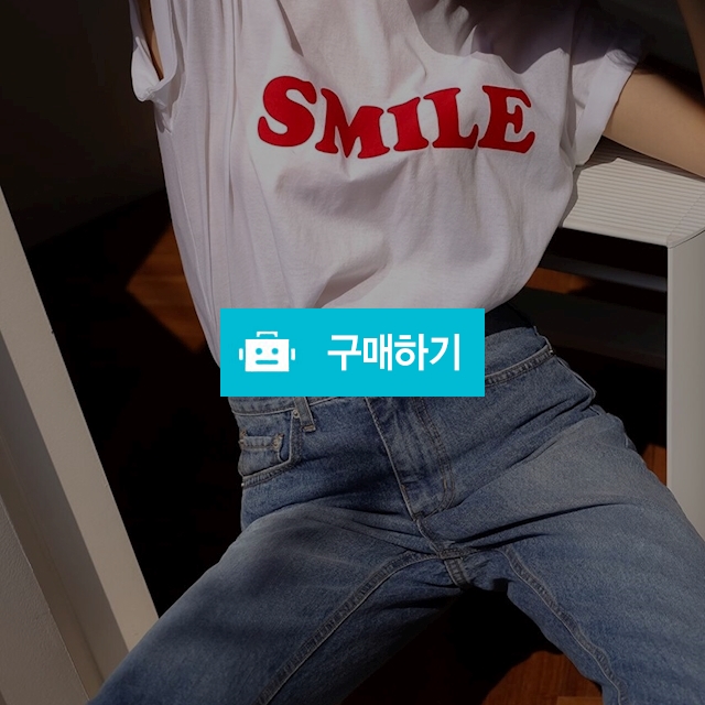 페이퍼문 SMILE 프린트 티셔츠 / 로제님의 스토어 / 디비디비 / 구매하기 / 특가할인