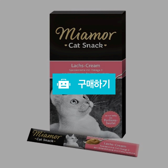 미아모아 고양이 스낵 연어 크림 15gx6p / 코고는 고양이 / 디비디비 / 구매하기 / 특가할인