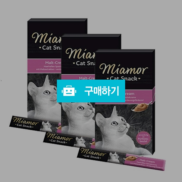 미아모아 고양이 스낵 몰트 크림 15gx6p 3개 / 코고는 고양이 / 디비디비 / 구매하기 / 특가할인