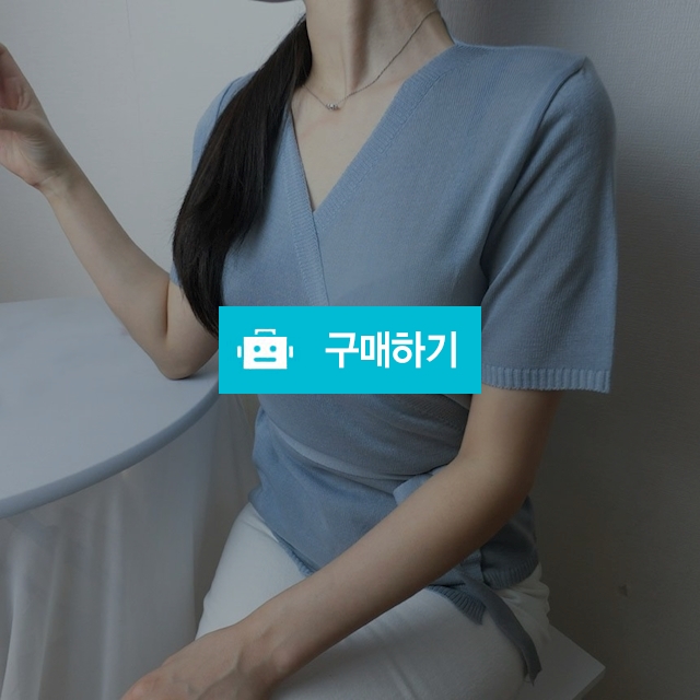 여름 브이넥 랩 니트 블라우스 / minmin님의 스토어 / 디비디비 / 구매하기 / 특가할인