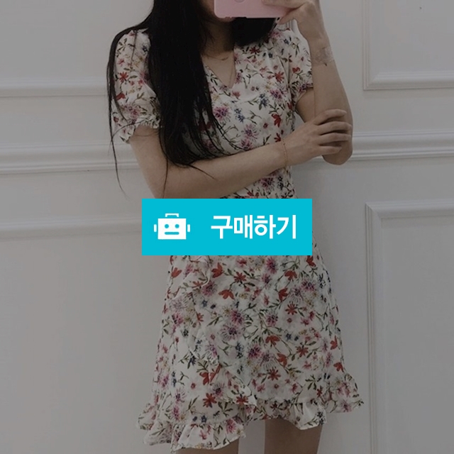 프릴 언발 플라워 브이넥 원피스 / 어도러블님의 스토어 / 디비디비 / 구매하기 / 특가할인