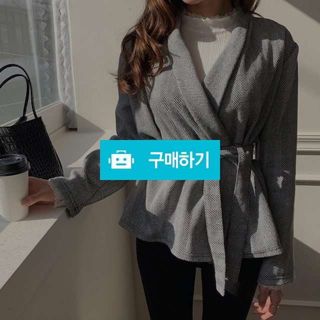 봄신상 헤링본 스트랩 랩 자켓 / 가빈뚠 / 디비디비 / 구매하기 / 특가할인