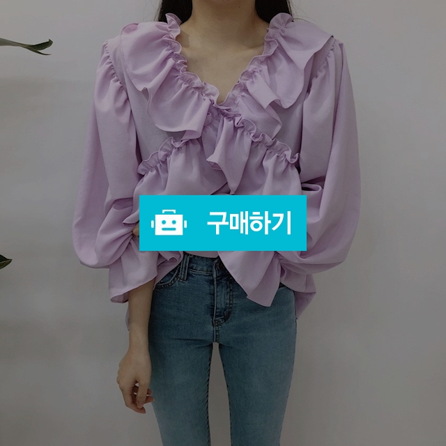 파스텔 엑스프릴 러플블라우스(3col) / 비비앤느님의 스토어 / 디비디비 / 구매하기 / 특가할인