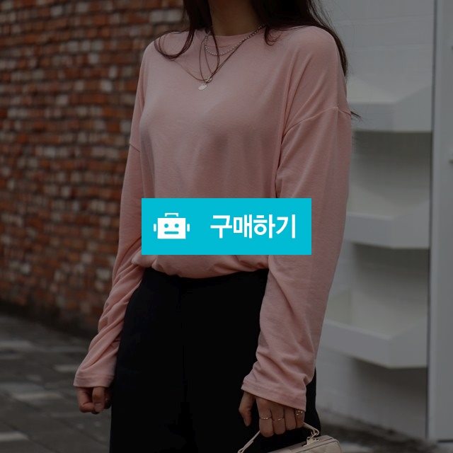 루즈핏 기본 라운드 슬리브 긴팔티 / 옹드로이님의 스토어 / 디비디비 / 구매하기 / 특가할인