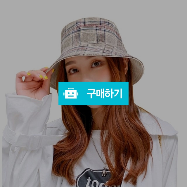 모카티 양면 버킷햇_체크 / 벙거지모자 / 비소리 / 디비디비 / 구매하기 / 특가할인