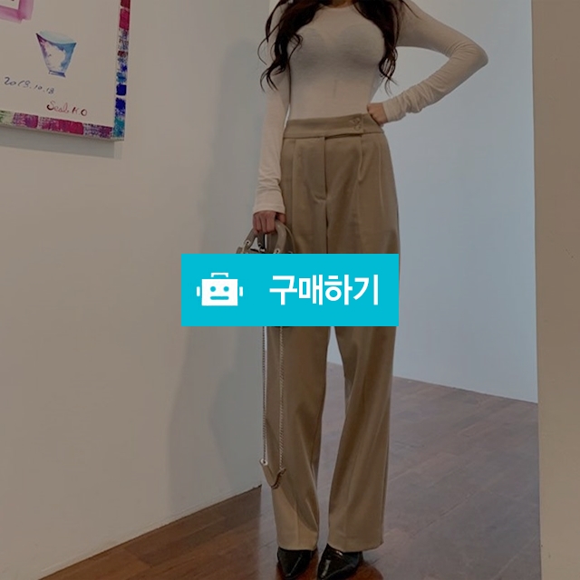하이웨스트 일자 와이드 슬렉스 / 행온님의 스토어 / 디비디비 / 구매하기 / 특가할인