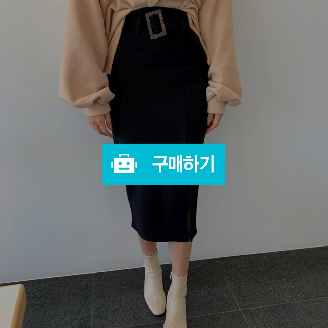 벨트 앞트임 롱 밴딩 스커트 (블랙) / 쉬머 / 디비디비 / 구매하기 / 특가할인