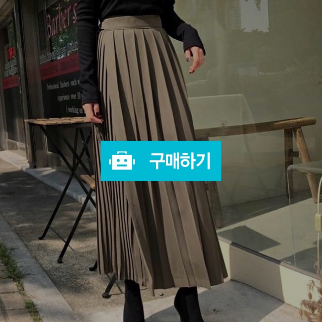 새틴 플리츠 주름 롱 미디랩스커트 / 노블마인 / 디비디비 / 구매하기 / 특가할인