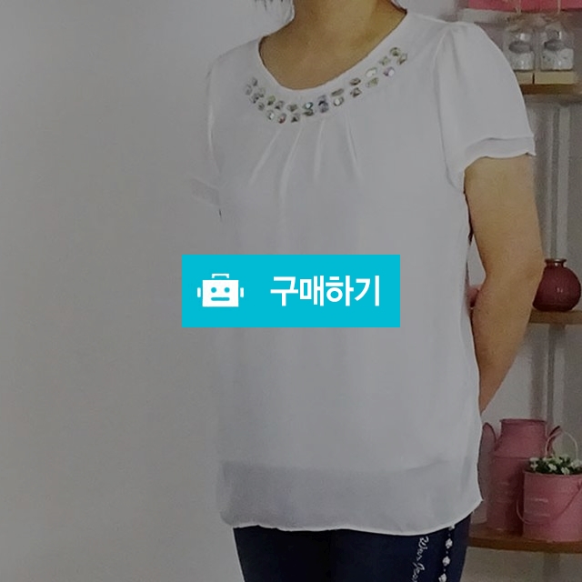 라운드 쉬폰 큐빅 반팔 블라우스 / 쁘레시오님의 스토어 / 디비디비 / 구매하기 / 특가할인