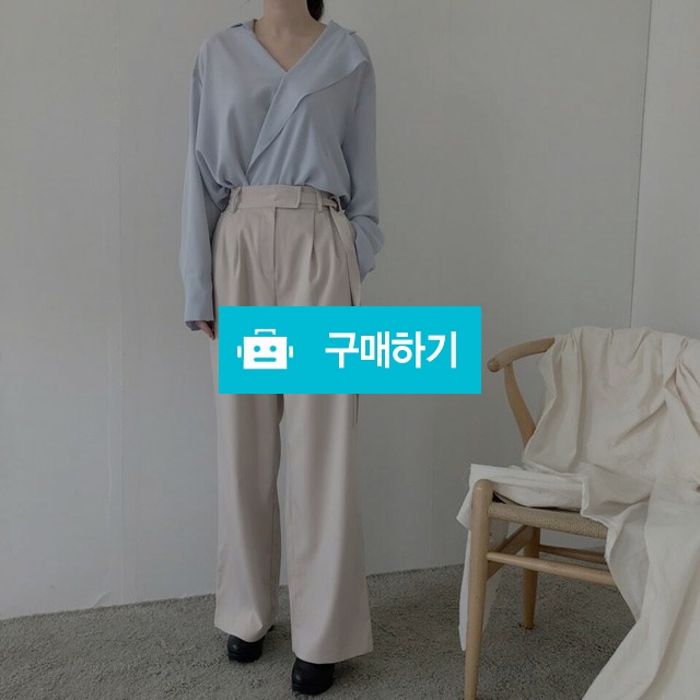 하이웨스트 뒷밴딩 랩 벨트 와이드 롱 슬랙스 / 민클로즈 / 디비디비 / 구매하기 / 특가할인