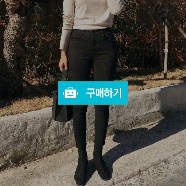 스판 융안감 블랙 속밴딩 스키니진 / 엣모스피어 / 디비디비 / 구매하기 / 특가할인