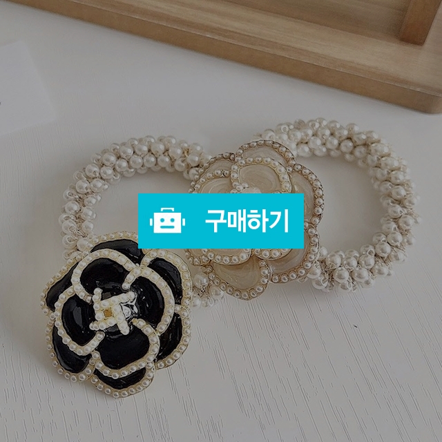 럭셔리 진주 큐빅 플라워 헤어 스크런치 2p / 앤어바웃 / 디비디비 / 구매하기 / 특가할인
