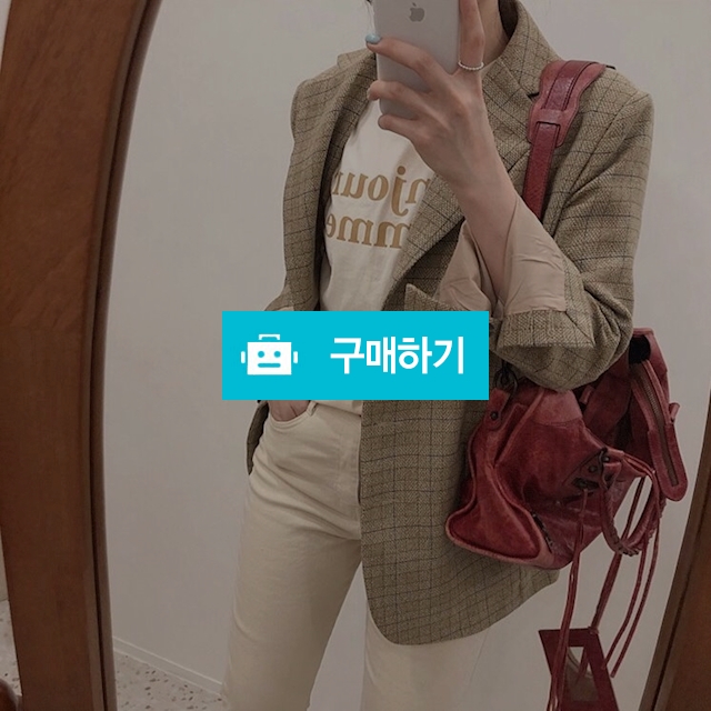 클래식 체크 루즈핏 여성 봄 자켓 / 광주이너프 / 디비디비 / 구매하기 / 특가할인