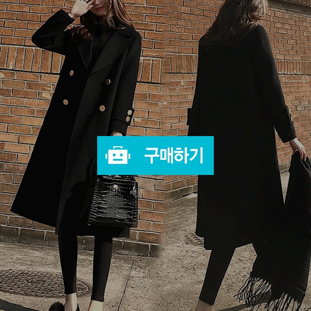 블랙 모직 코트 더블단추 자켓 / 러블리중 / 디비디비 / 구매하기 / 특가할인