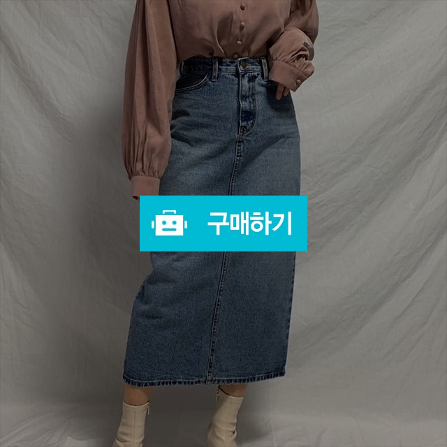 하이웨스트 트임 롱 데님스커트 / 마인드식스 / 디비디비 / 구매하기 / 특가할인