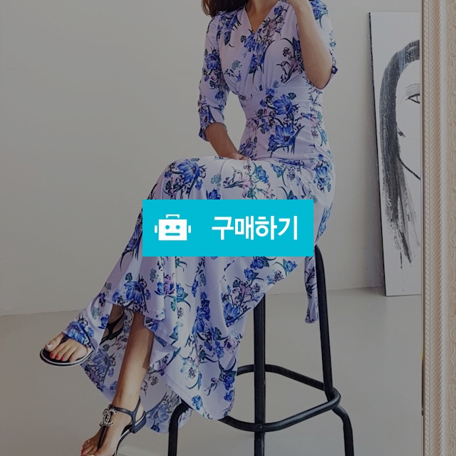 라일락 플라워 맥시 롱 랩원피스 / 라비융 RaviYung / 디비디비 / 구매하기 / 특가할인