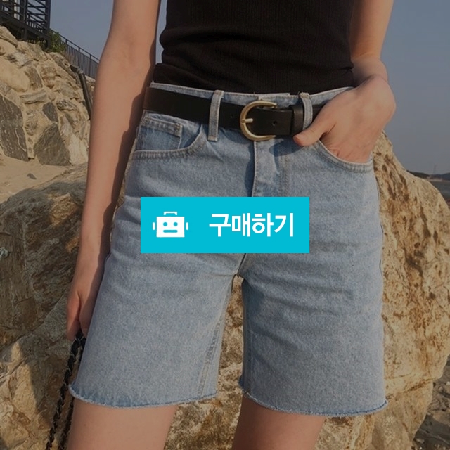 일자핏 컷팅 데님 반바지 / 글로제이 / 디비디비 / 구매하기 / 특가할인