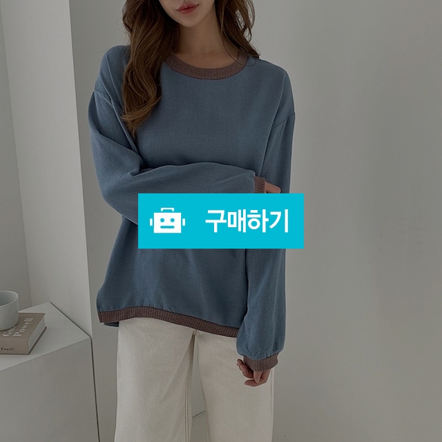 여자 라운드넥 배색 긴팔티 / 퀸즈365 / 디비디비 / 구매하기 / 특가할인