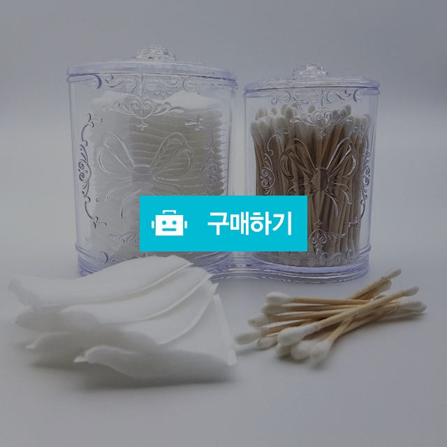 세븐스타 화장대 정리 투명 라비나 면봉 화장솜 케이스 / 설래임 / 디비디비 / 구매하기 / 특가할인