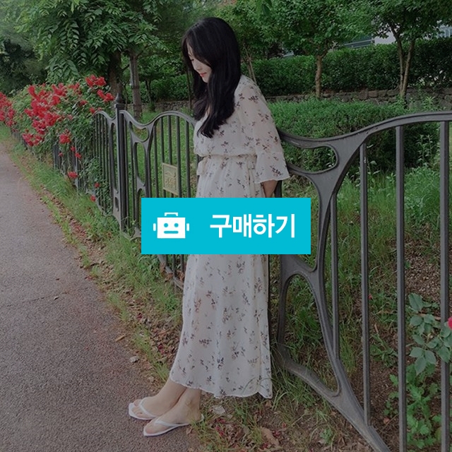 플라워 프릴 쉬폰 랩 원피스 / 꼬르니숑님의 스토어 / 디비디비 / 구매하기 / 특가할인