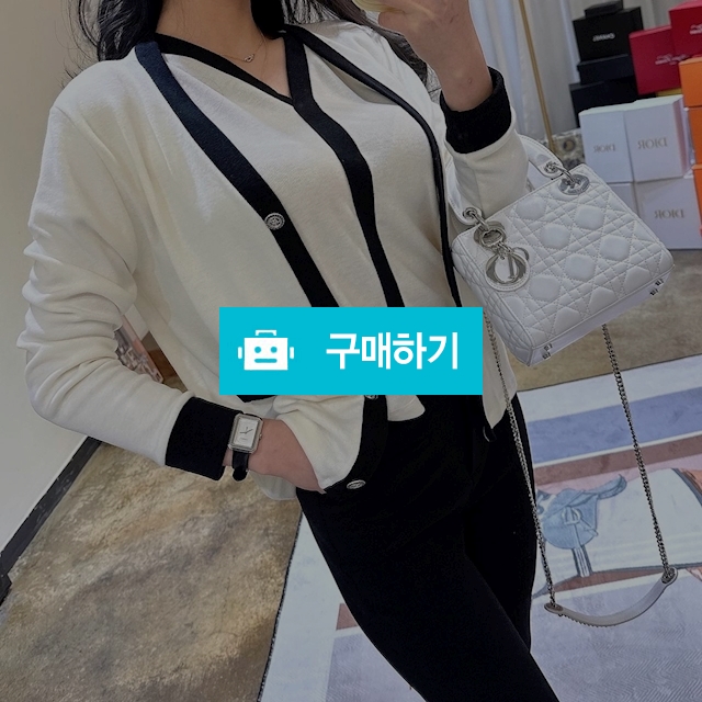 소프트 배색 포인트 반팔탑 가디건 셋업 2color / 니니비브 / 디비디비 / 구매하기 / 특가할인