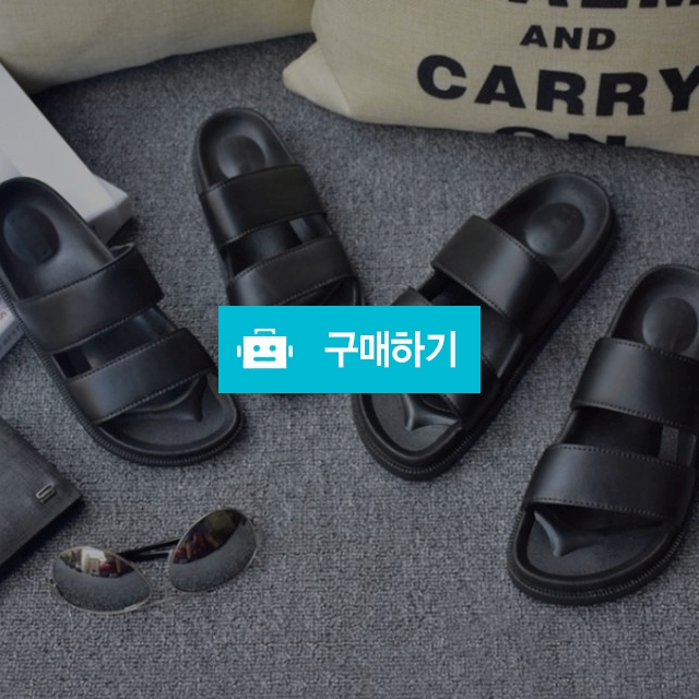 (인기상품) 남녀공용 이선 가죽 샌들 슬리퍼  / ROBA / 디비디비 / 구매하기 / 특가할인