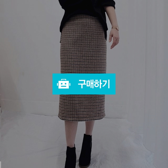모직 체크 밴딩 롱 스커트 / 플라이미 / 디비디비 / 구매하기 / 특가할인