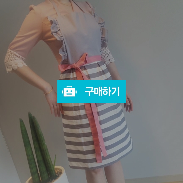 러블리 리본 원피스형 앞치마 핸드메이드 / 루키즈쏘잉 / 디비디비 / 구매하기 / 특가할인