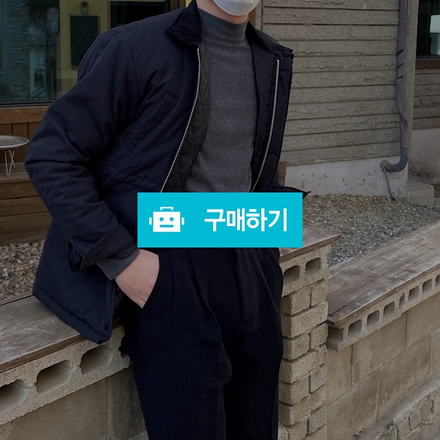남성 스탠딩카라 야상 퀄팅 숏패딩 스트링 2color / 옴므오브제 스토어 / 디비디비 / 구매하기 / 특가할인