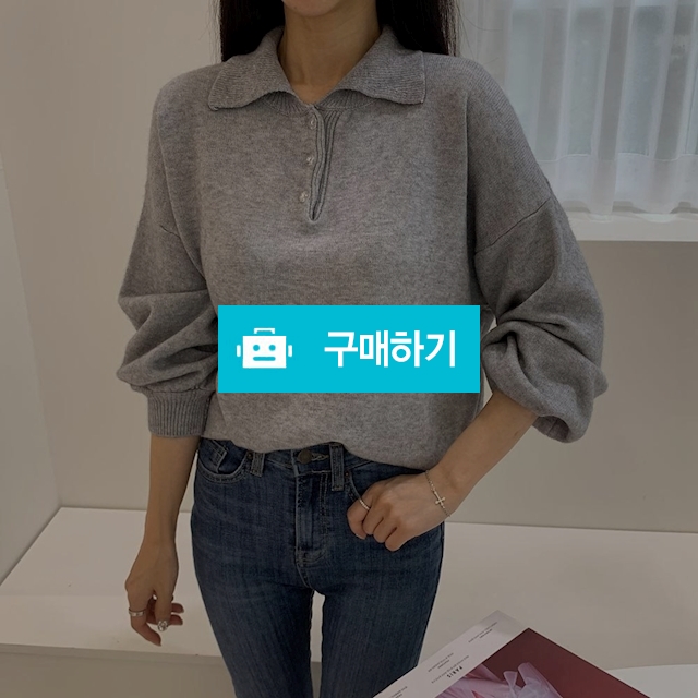 [DA32]카라넥 루즈핏 데일리룩 깔끔한 니트긴팔티 / 더퍼니잇 / 디비디비 / 구매하기 / 특가할인