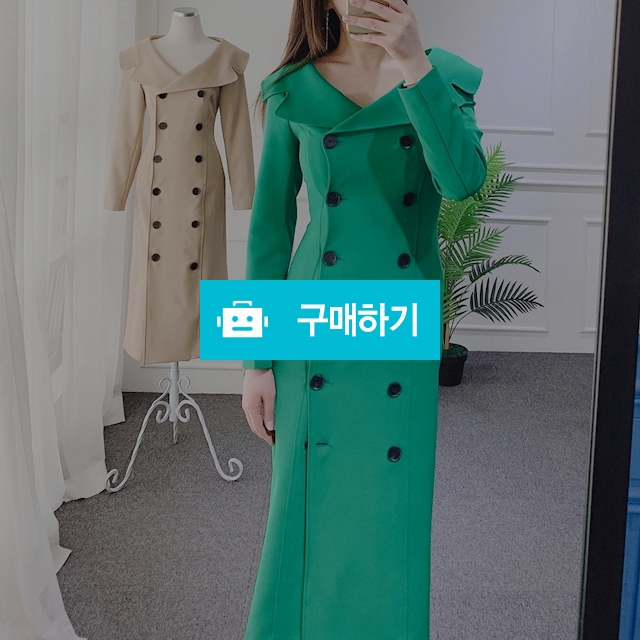 빅카라 더블버튼 브이넥 롱원피스 / 몽아미 / 디비디비 / 구매하기 / 특가할인