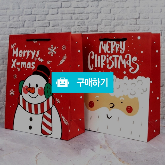 디자인랩 종이쇼핑백 크리스마스 팬시레드 쇼핑백 소 1팩(10장) / 설래임 / 디비디비 / 구매하기 / 특가할인