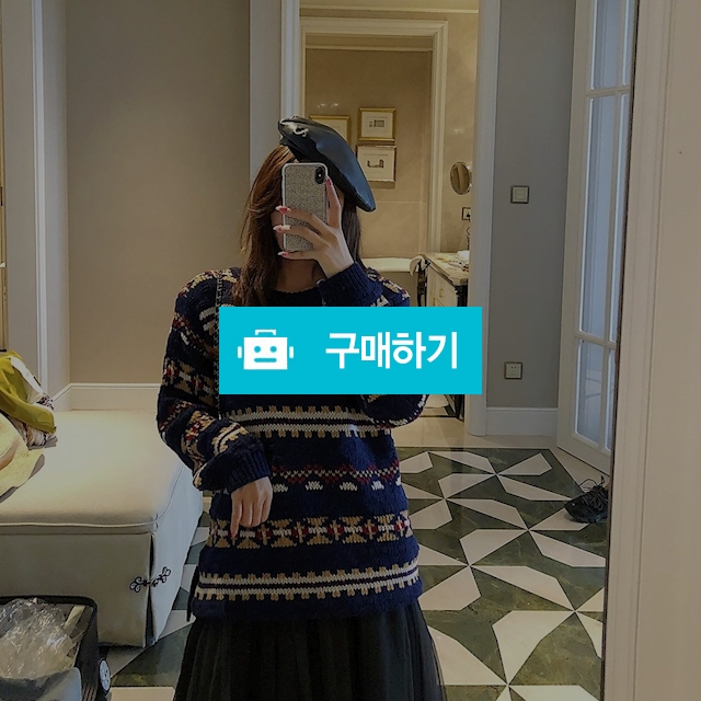 네이플 패턴 짜임니트 2color / 하루크라운 / 디비디비 / 구매하기 / 특가할인