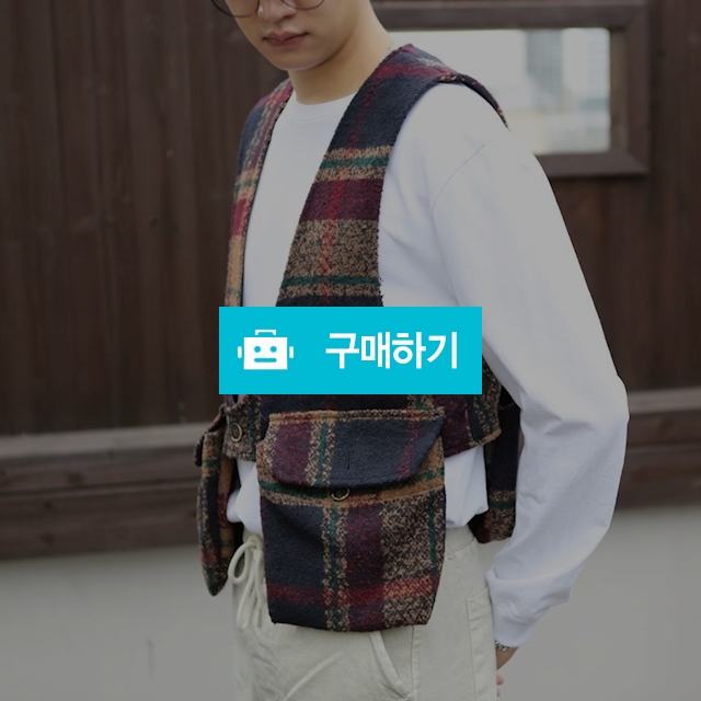 마블 남자 체크조끼  / oz네 / 디비디비 / 구매하기 / 특가할인