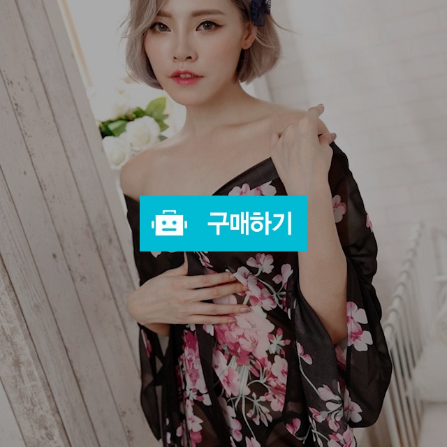 여성 섹시 플라워 블랙 미니 기모노 코스프레 / 와드팩토리 / 디비디비 / 구매하기 / 특가할인