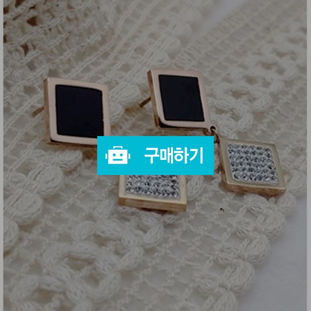 써지컬스틸 사각 큐빅 귀걸이 기념일선물 BLS004 / 오키드님의 스토어 / 디비디비 / 구매하기 / 특가할인