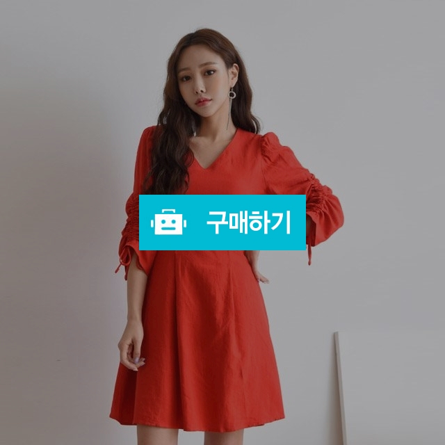 브이넥 셔링 린넨 허리스트랩 원피스 / 겟잇미 / 디비디비 / 구매하기 / 특가할인