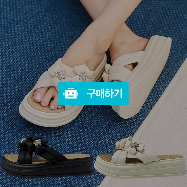 마리오탈라리코 플라워 비즈장식 통굽슬리퍼 5cm굽 여성키높이슬리퍼 캐주얼슬리퍼 / 마리오탈라리코님의 스토어 / 디비디비 / 구매하기 / 특가할인