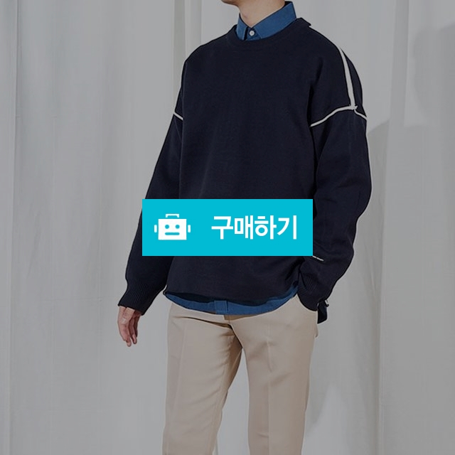 루즈핏 레글런 파이핑 라운드 니트 4color / 세번째단추님의 스토어 / 디비디비 / 구매하기 / 특가할인