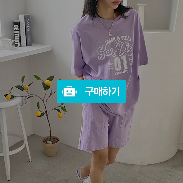 여성 여름 트레이닝 세트 반바지 티셔츠 레터링 / 도도해닷컴 / 디비디비 / 구매하기 / 특가할인