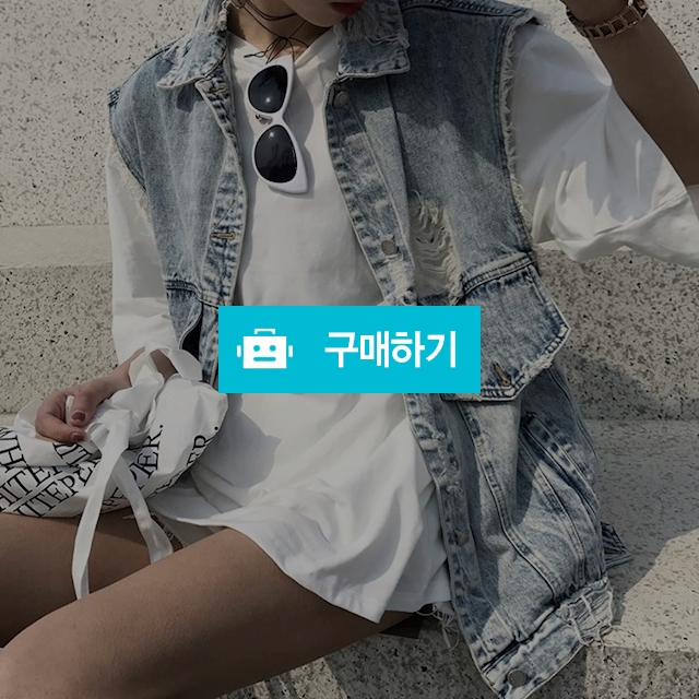 빈티지 워싱 데님 여름 베스트 청조끼 루즈핏 E16 / 뉴엔 / 디비디비 / 구매하기 / 특가할인
