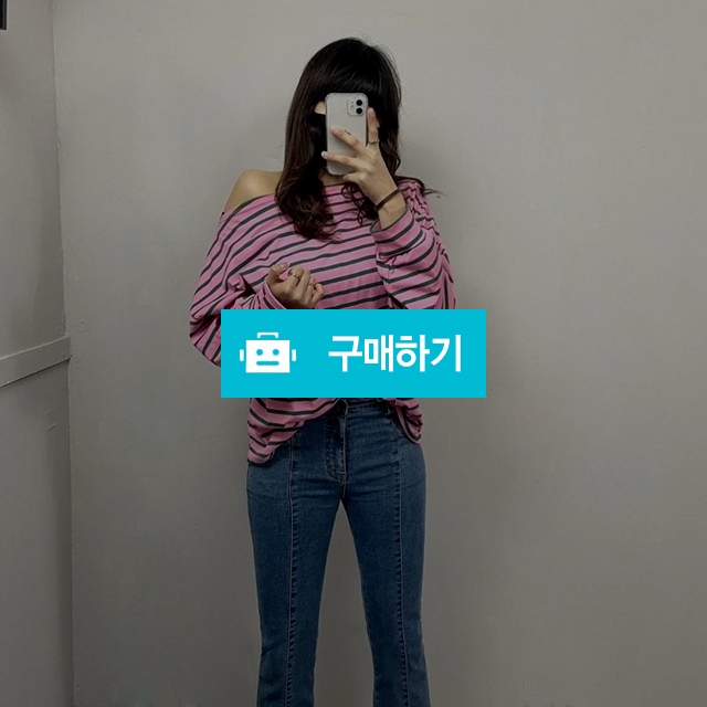 오프숄더 단가라 오버핏 긴팔 티셔츠 / 민클로즈 / 디비디비 / 구매하기 / 특가할인