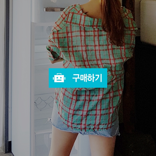 여름 체크 시스루 긴팔 셔츠 / 룸루무님의 스토어 / 디비디비 / 구매하기 / 특가할인