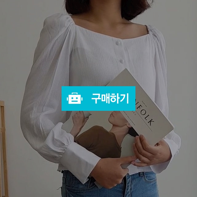 스퀘어넥 화이트 오프숄더 블라우스 / 애플블라썸 / 디비디비 / 구매하기 / 특가할인