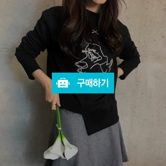 맨투맨 자수 언발 티셔츠 / 스타일도담 / 디비디비 / 구매하기 / 특가할인