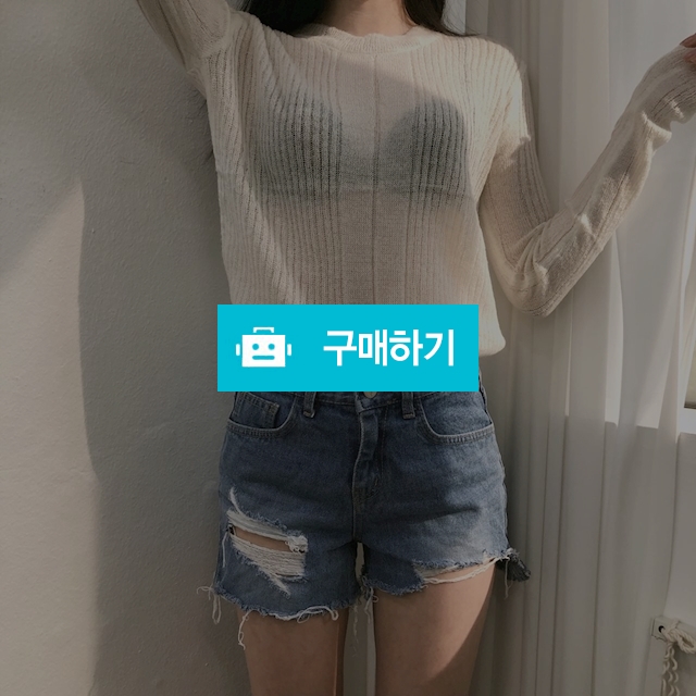 시스루 라운드 골지 슬리브 티셔츠 / to 25 / 디비디비 / 구매하기 / 특가할인