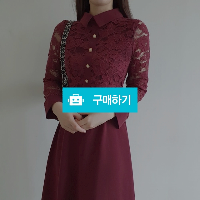 카라 레이스 원피스 레드 그린 / 반이님의 스토어 / 디비디비 / 구매하기 / 특가할인
