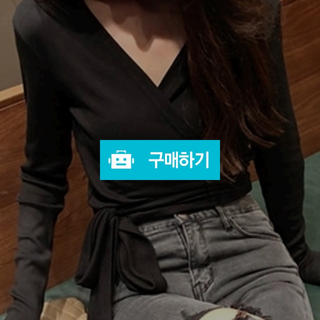 골지 브이넥 스트랩티 / 진엘리야 / 디비디비 / 구매하기 / 특가할인