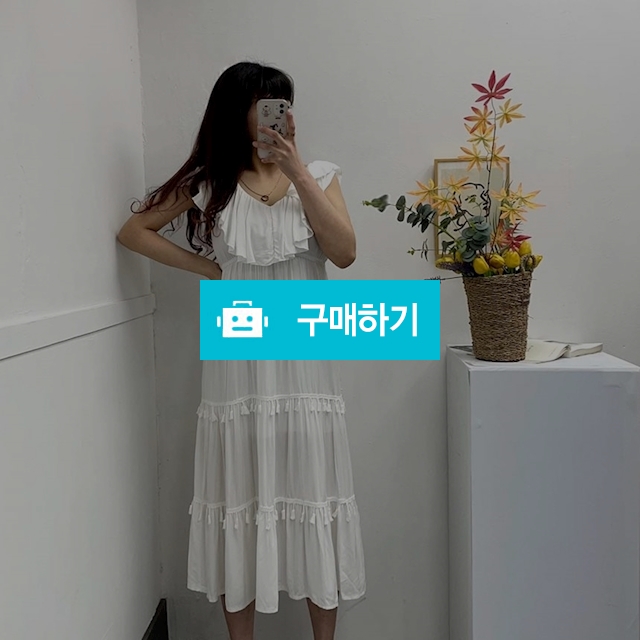 바캉스 프릴 나시 캉캉 롱 원피스 / 민클로즈 / 디비디비 / 구매하기 / 특가할인